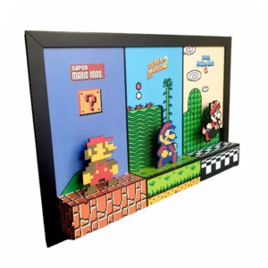 CUADRO GAMER SUPER MARIO BROS 3 EN 1